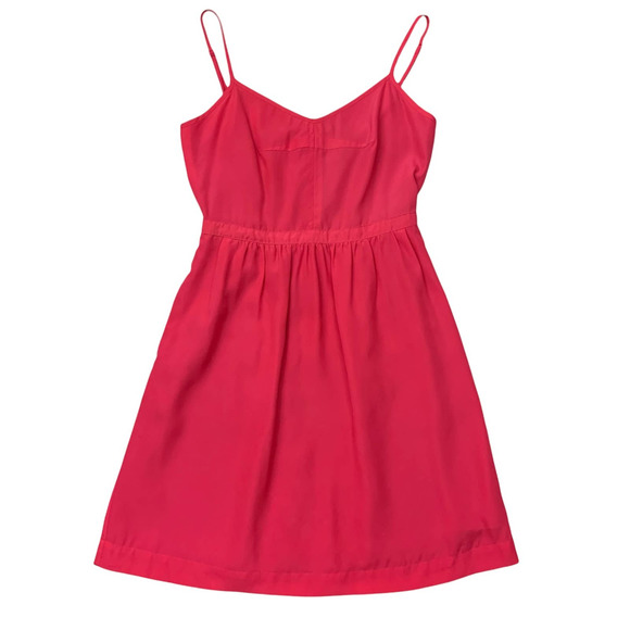 J.CREW Hot Pink Spaghetti Strap Mini Dress 0 - Picture 1 of 11